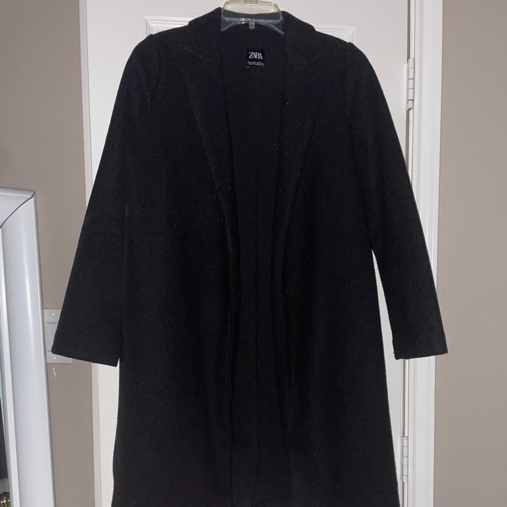 ZARA lapel black coat